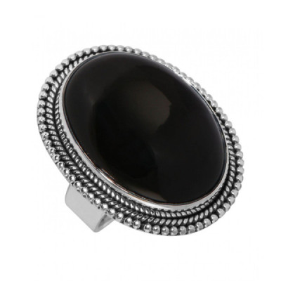 Onyx,Silver 925,Cabochon Oval,Bague,Anneau