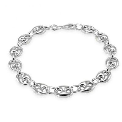 Bracelet Grains Cafe Silver 7.2mm - 19cm