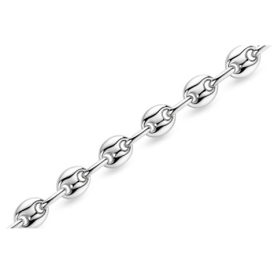 Bracelet Silver Grains cafe 5.6mm - 19cm