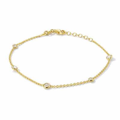 Bracelet Silver 925 gold-plated Zirconia