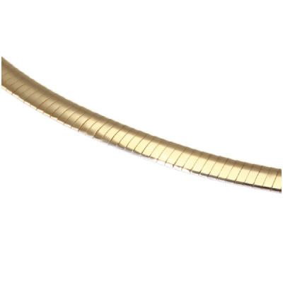 Necklace omega reversible 2 golds 375 3.9mm x 42cm
