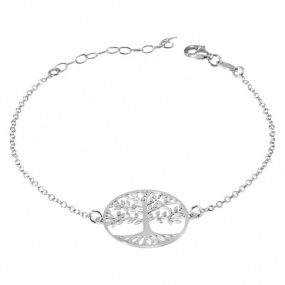 Bracelet silver rhodium-plated arbre vie 20mm